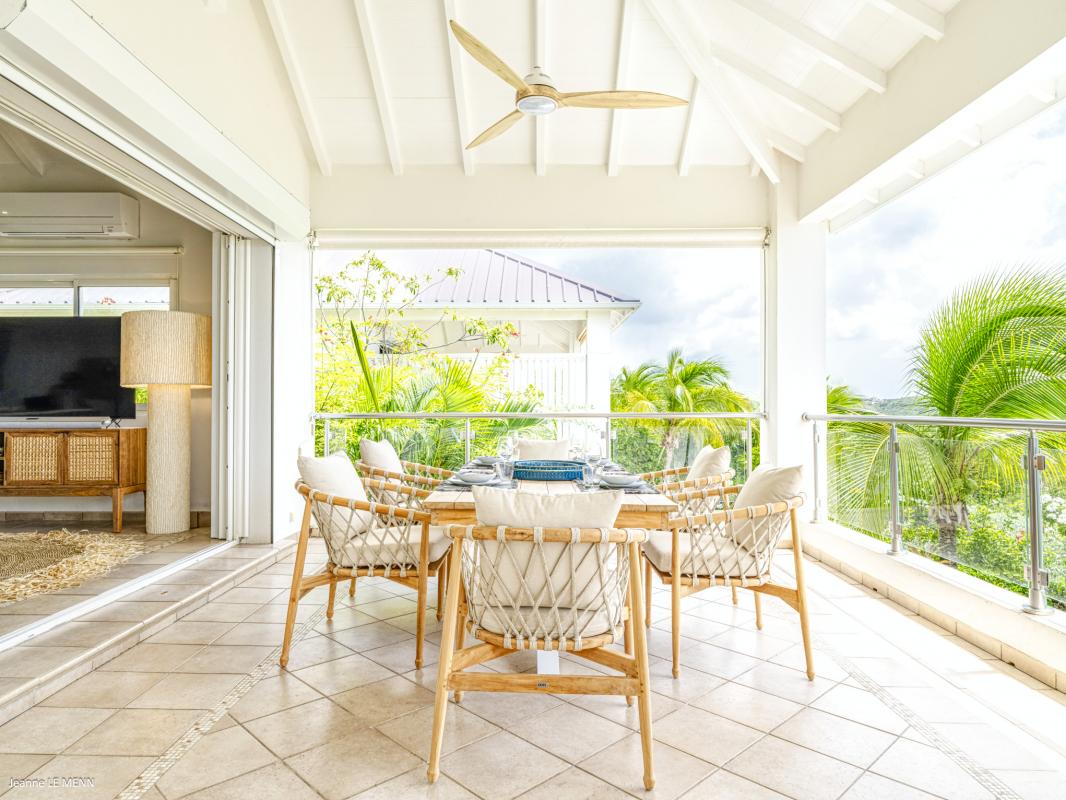 14 Villa à louer piscine vue mer Grand Case Saint Martin_terrasse